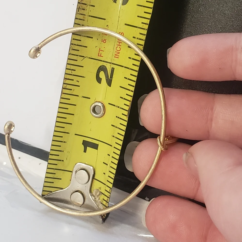 Plunder Gold Tone Crystal End Cuff Bracelet